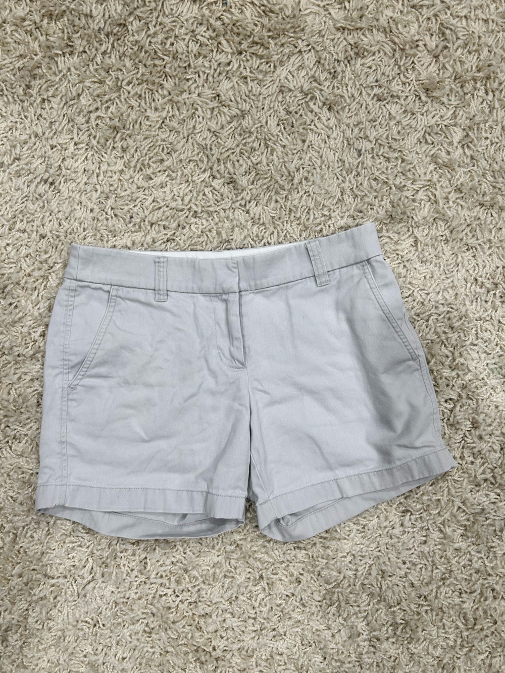 J. Crew Factory Light Gray Women's Chino Shorts